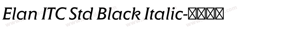 Elan ITC Std Black Italic字体转换